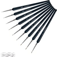 OVISEEN Juego de 9 Piezas Pinceles para Pintar por Números- Pinceles Profesionales (0- 00 y 000)- para Acrílico…
